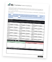 Student Interest Survey - Goal Setting